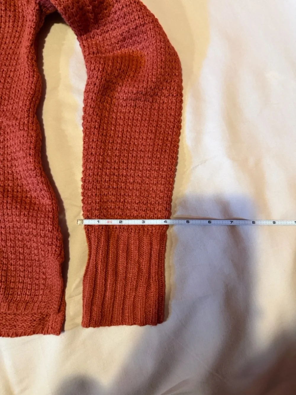 Aeropostale Burnt Orange Knit V-Neck Sweater size S - Picture 9 of 9